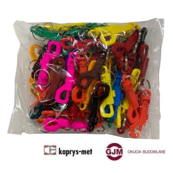Karabińczyk brelok na klucze mix 50szt