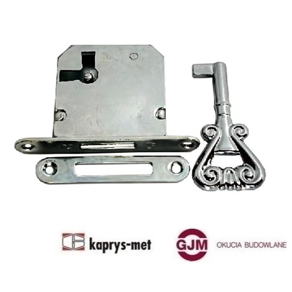 Zamek meblowy wpuszczany 30 prawy + klucz odlewany