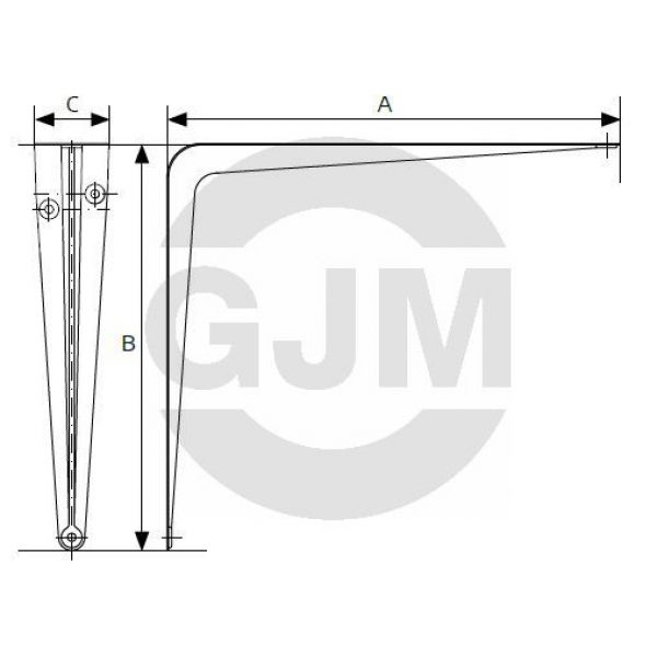 Wspornik budowlany GJM 400x350 BIAŁY