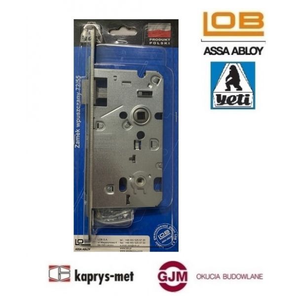 Zamek wpuszczany YETI 72/55 mm WC czoło 235 YETI prawy
