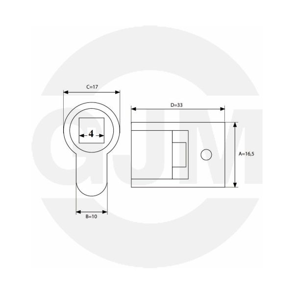 Adapter GJM otworu YALE/WC