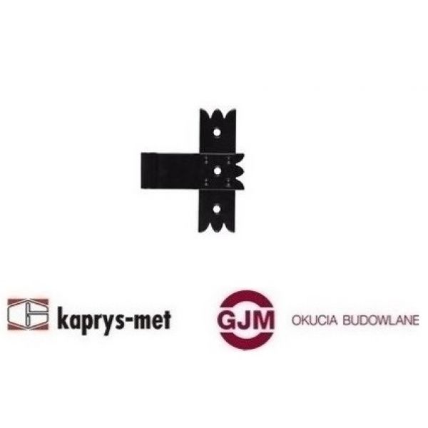 Zawias krzyżowy okiennicowy ozdobny czarny