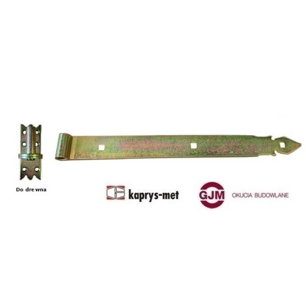 Zawias pasowy 300 mm ocynk ozdobny