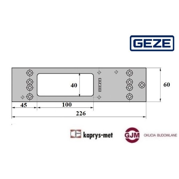 Płyta montażowa Geze TS 3000 V czarny