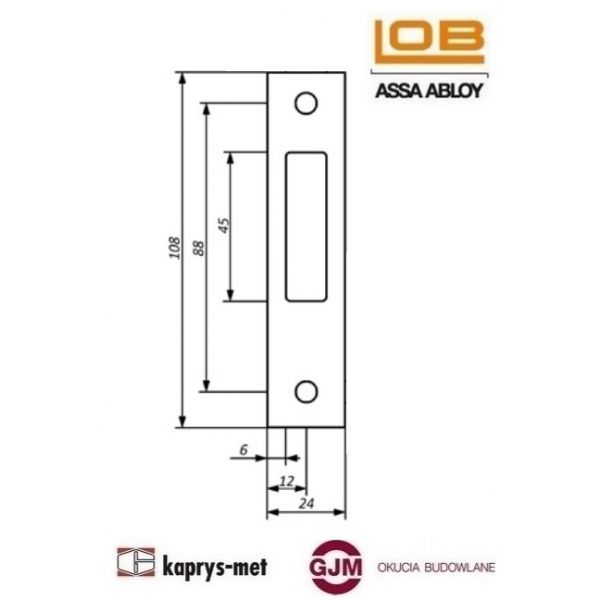 Zaczep RS01 krótki LOB ASSA ABLOY