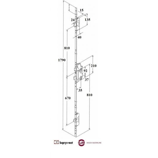 Zamek listwowy FUHR 92/35