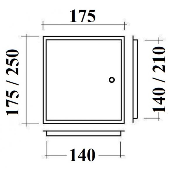 Drzwiczki kominowe 14x14-R biały