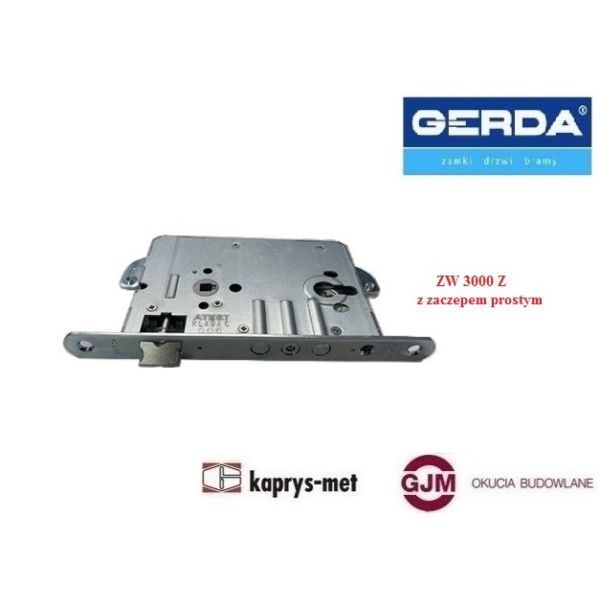 Zamek ZW 3000 Z z zębatka b/ciegien z zaczepem prostym GERDA