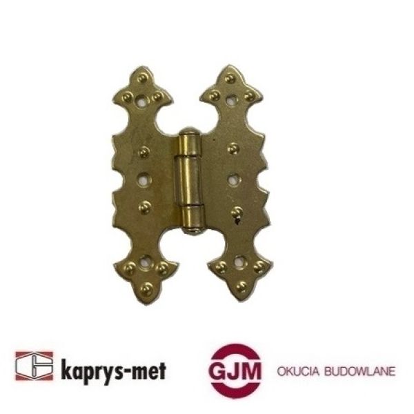 Zawias ozdobny symetryczny Z06 mosiądzowany