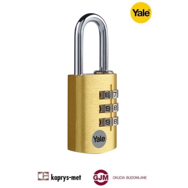 Kłódka walizkowa YE3CB złota YALE