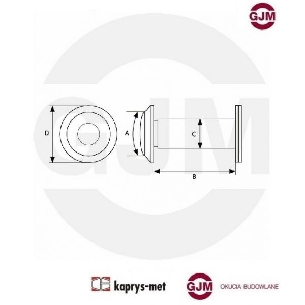 Wizjer czarny W14 GJM