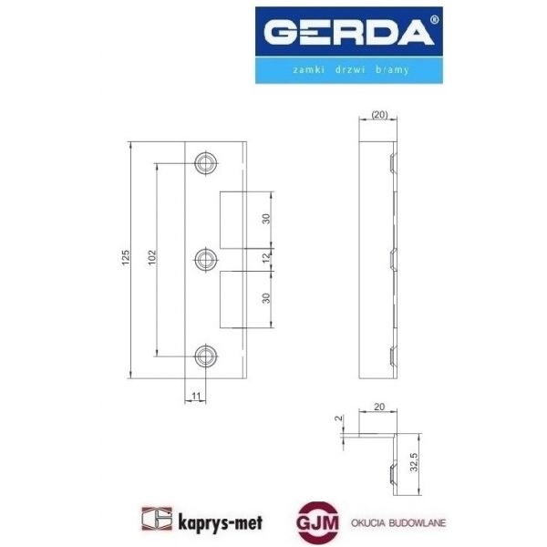 Obejma kątowa do ZX 1000 czarna GERDA