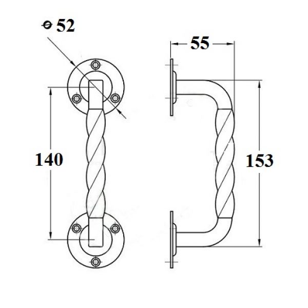 Uchwyt drzwiowy AMIG 103 Manillon negro
