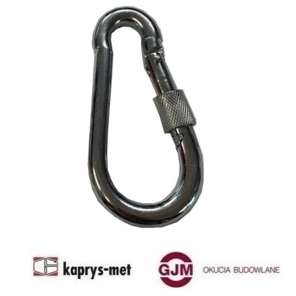 Karabińczyk z zabezpieczeniem 10 mm do lin