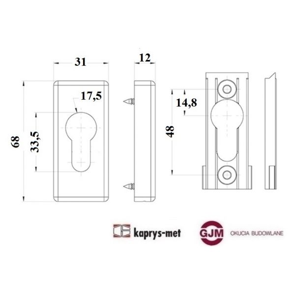 Szyld wkładki nasuwany bezpieczny WALA dodatkowy antracyt RAL 7016
