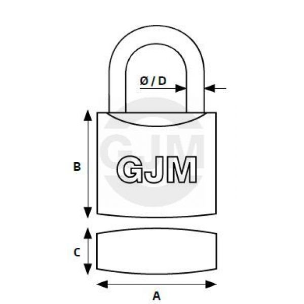 Kłódka GJM satyna KZS60