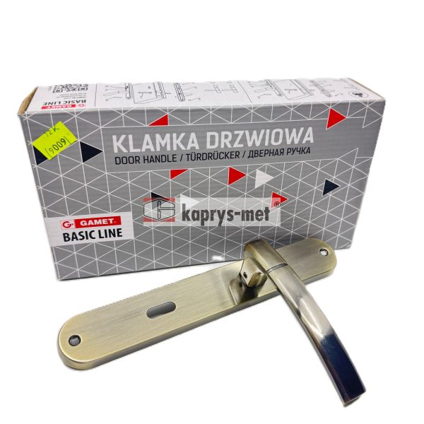 Klamka GAMET dł.sz.DH91-14N-AB 72K patyna