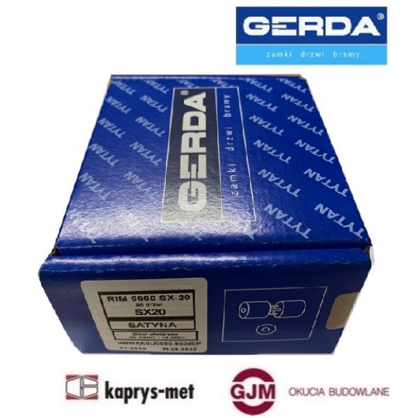 Wkładka bębenkowa atestowana RIM 6000 SX-20 do drzw SX20 satyna GERDA