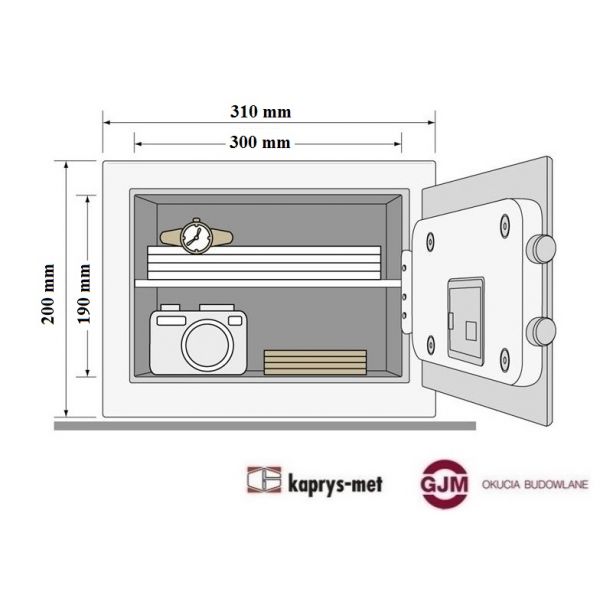 Sejf YALE YSV200 200x310x200 Value kompaktowy