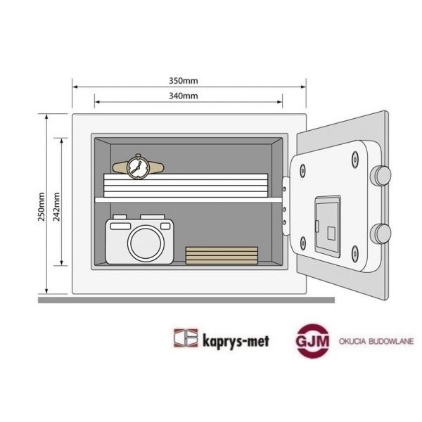 Sejf YALE YSV250 250x350x250 Value domowy