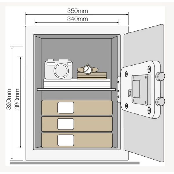 Sejf YALE YSV/390 390x350x360 duży
