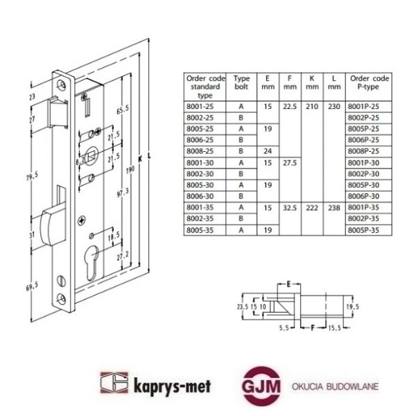 Zamek SOBINCO 8001-30
