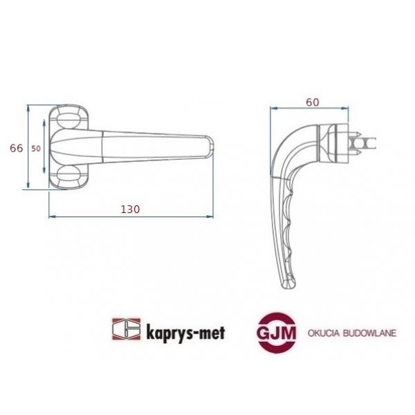 Klamka MASTER do profili czarna