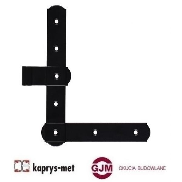 Zawias kątowy okiennicowy Ko1 czarny lewy