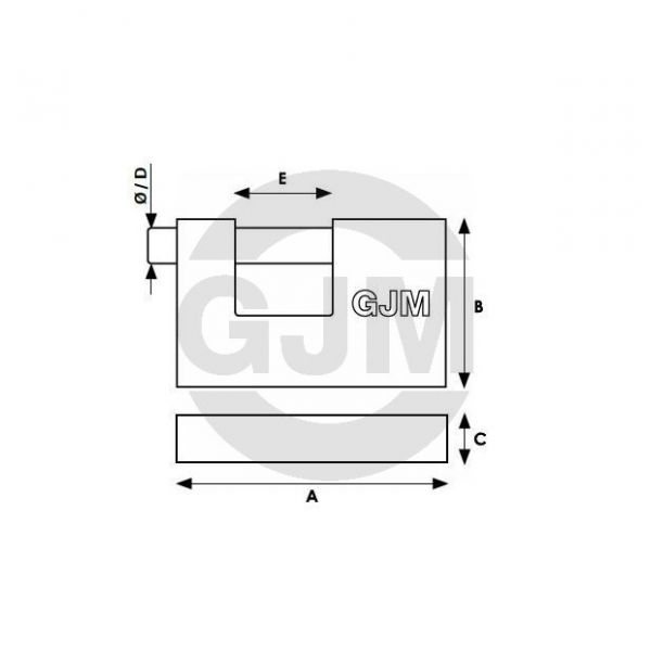 Kłódka GJM satyna KTS80