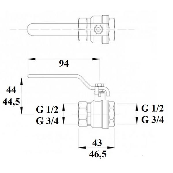 Zawór kulowy 3/4 wodny z rączką dławikiem