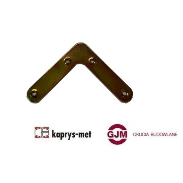 Narożnik lufcikowy 100 mm ocynk zółty zaokrąglony