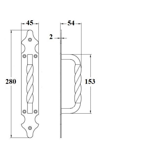 Uchwyt drzwiowy AMIG 101 Manillon negro