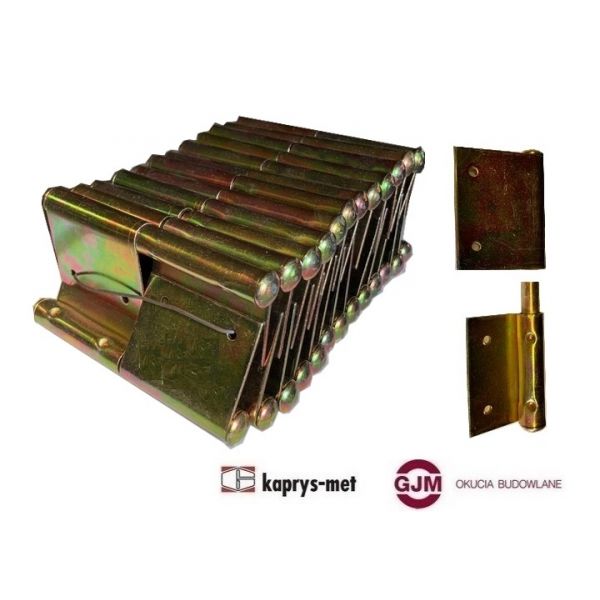 Zawias czopowy 140 mm ocynk żółty lewy