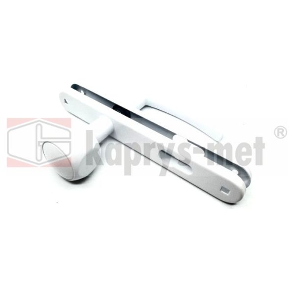 Gałko klamka malowana długi szyld 72 biały WISBERG