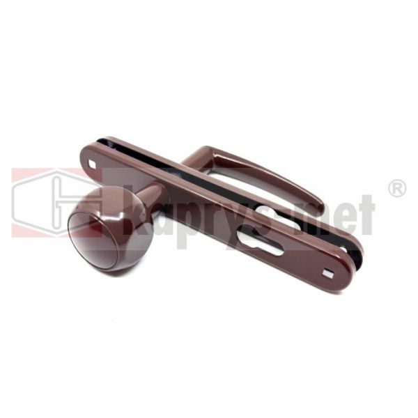 Gałko klamka malowana długi szyld 72 brąz WISBERG