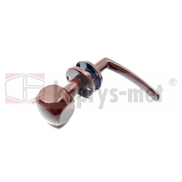 Gałko klamka malowana dzielona brąz WISBERG