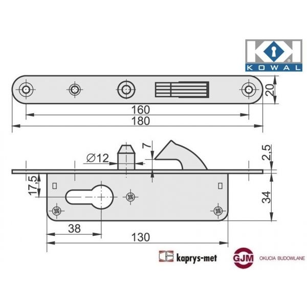 Zamek hakowy H-35 KOWAL