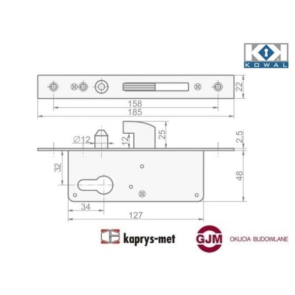 Zamek hakowy H-50 KOWAL