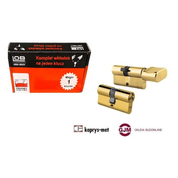 Komplet LOB 2-wkł.HEKTOR WPH-DUO mosiądz (30/40 G40/30) at.B