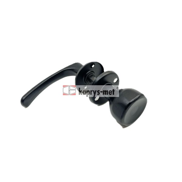 Gałko klamka malowana dzielona czarny