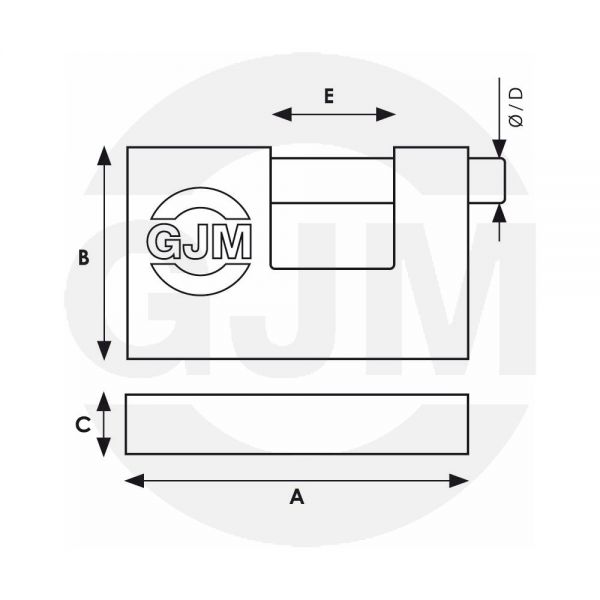 Kłódka GJM trzpieniowa T70