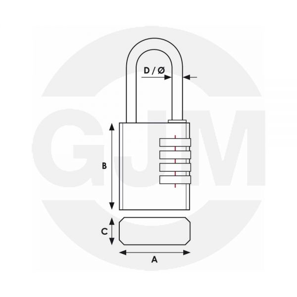 Kłódka GJM szyfrowa S40