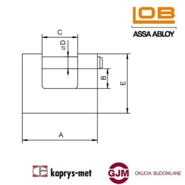 Kłódka trzpieniowa LOB KT02