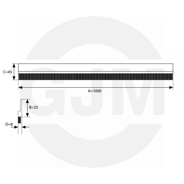 Listwa drzwiowa GJM samoprzylepna biała
