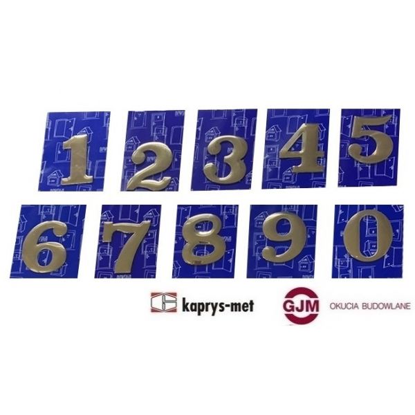 Cyfry samoprzylepne na drzwi 37 mm ANO złote - nr. 8