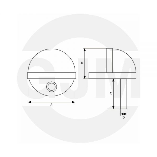 Odbój GJM drzwiowy OD2 mosiądz
