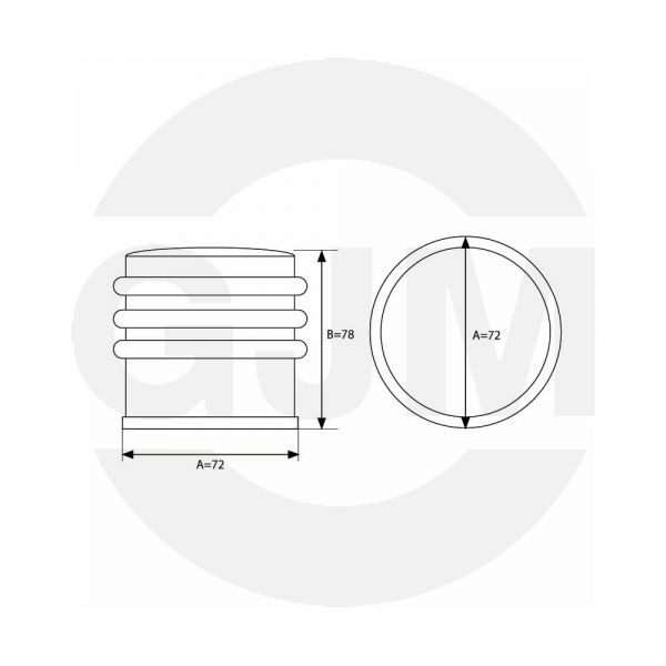Odbój GJM drzwiowy wolnostojący OD4 patyna