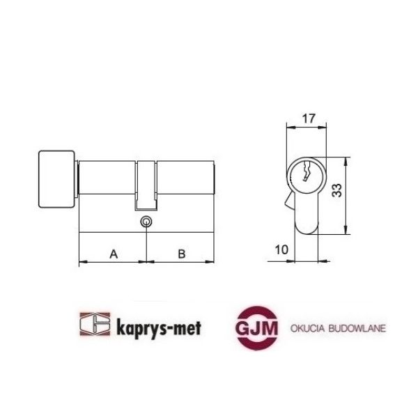 Wkładka 45G/30 mosiądz PCO