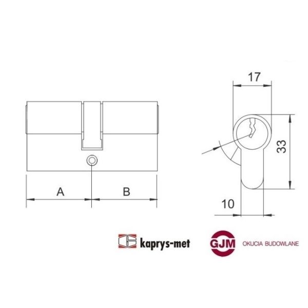 Wkładka 45/55 nikiel/satyna PCO