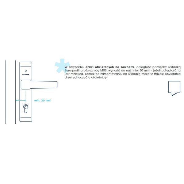 Zamek inteligentny tedee PRO powered by GERDA HK srebrny / grafit